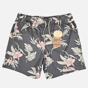 NWT Faherty Shorts Mens XXL Gray Essential Drawstring Lightweight Tropical